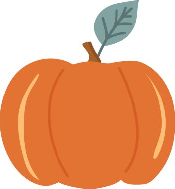 Balkabağı beyaz arka planda izole edilmiş. Vektör illüstrasyonu