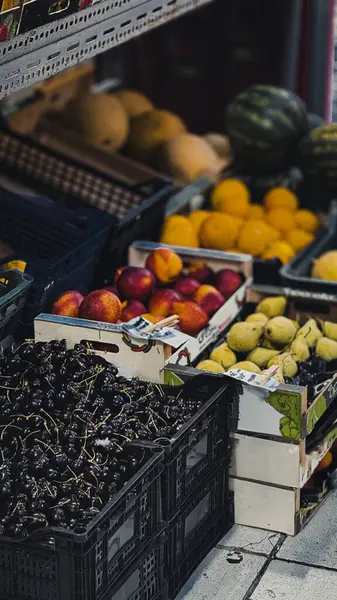 Meyve Pazarı Gösterimi. Yüksek kalite fotoğraf