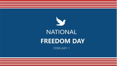 1 Şubat 'taki Ulusal Özgürlük Günü için görsel bir övgü, temsil ettiği özgürlük ve eşitliği kutluyor.