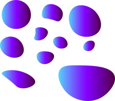 Mavi ve Mor Gradyan Soyut Şekiller. Vektör illüstrasyonu