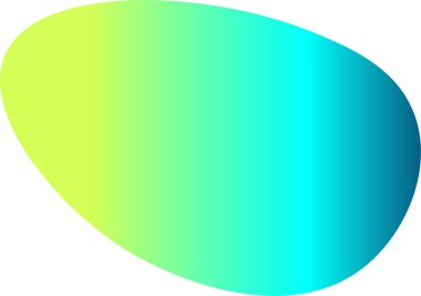 Gradyan Renklerle Tek Oval Şekil. Vektör illüstrasyonu