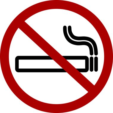 sigara işareti simgesi tüttürüyor