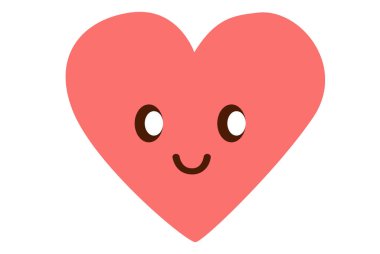 Kalp ikonu vektör illüstrasyonu