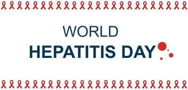 Hepatit günü. Poster, afiş veya el ilanı için vektör illüstrasyonu.