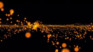 altın kıvılcımlar siyah arkaplanda