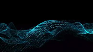 Parlak çizgiler ve noktalarla soyut arkaplan.