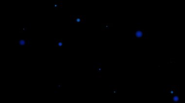 Siyah arka plan üzerinde mavi bokeh