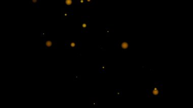 Siyah arkaplanda altın bokeh