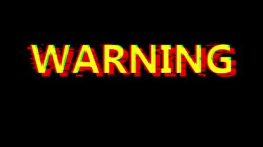 UYARI sözcüğünün kırmızı ve sarı renkli siyah arka plan efektleriyle uyarılması uyarılar veya tehlike görselleri için idealdir. Yüksek kalite 4k görüntü