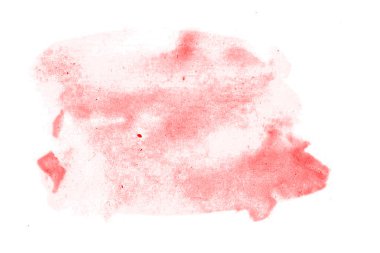 Beyaz arkaplanda yumuşak kırmızı suluboya dokusu