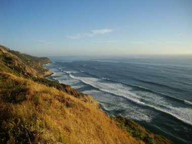 Panoramik kıyı şeridi Ensenada, Baja California.