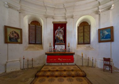 Potstejn Kalesi 'ndeki şapelin manzarası