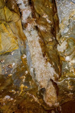 Ochtinska Aragonite Mağarası 'ndaki Karst Dekorasyonu