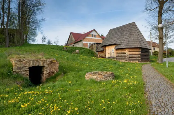 stock image View of the octagonal barn in Techobuz