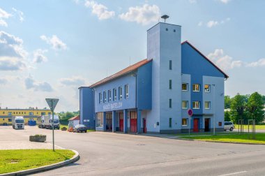 Batelov 'daki itfaiye istasyonunun görüntüsü