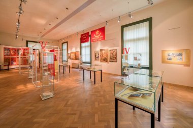 Kosice 'deki Doğu Slovakya Müzesi' nin iç manzarası