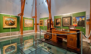 Kosice 'deki Doğu Slovakya Müzesi' nin iç manzarası