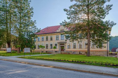 Tarihsel kasabanın güzel manzarası