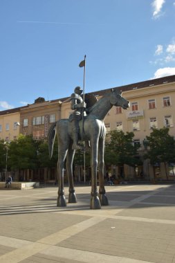 Brno 'daki Jot Moravsk heykelinin manzarası