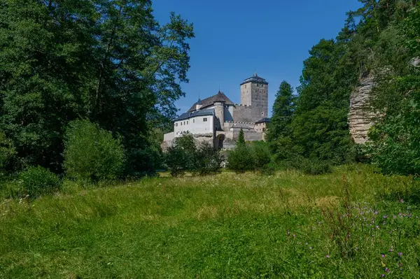 stock image View of Kost castle from Plakanek valley