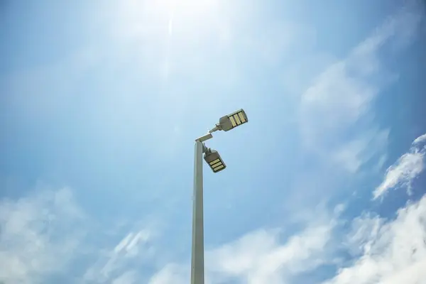 stock image about solar lighting and lighting poles by emphasising the lighting
