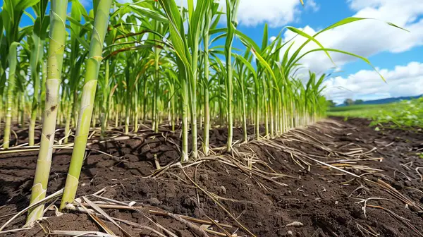 stock image Optimizing Planting Techniques for Cassava and Sugarcane