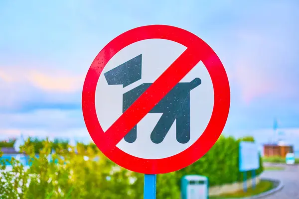 Köpek yasağı tabelası. Park tabelasında Köpekler Giremez.