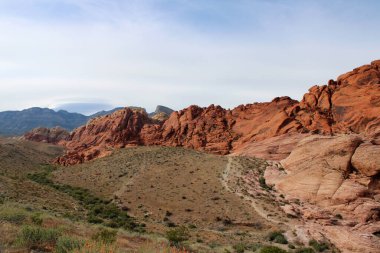 Red Rock Kanyon Koruma Alanında inanılmaz kaya oluşumu, Las Vegas, ABD.