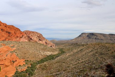 Red Rock Kanyon Koruma Alanında inanılmaz kaya oluşumu, Las Vegas, ABD.