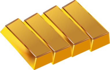 Altın Çubuk Vektör Tasarımı