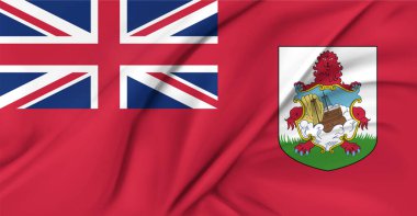 Havada dalgalanan Bermuda Bayrağı
