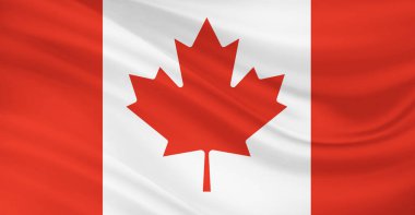 Kanada Bayrağı Havada Dalgalanıyor
