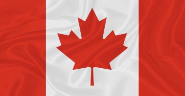 Kanada Bayrağı Havada Dalgalanıyor