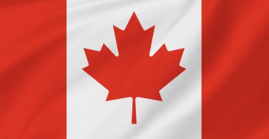 Kanada Bayrağı Havada Dalgalanıyor