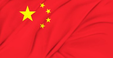 Havada dalgalanan Çin Bayrağı