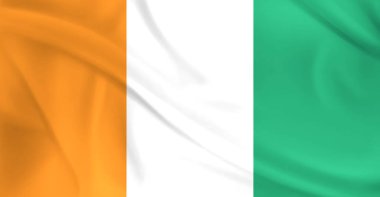 Havada dalgalanan Fildişi Sahili Bayrağı