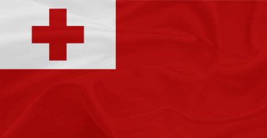 Tonga bayrağı havada dalgalanıyor