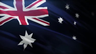 Avustralya Bayrak Dalgalandırma Canlandırması