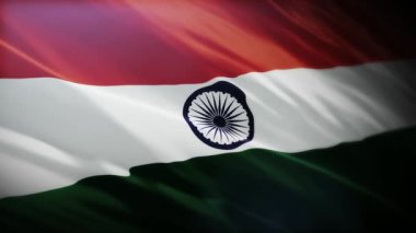 Hindistan Bayrak Dalgalandırma Canlandırması