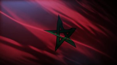 Fas Bayrağı Dalgalanan Aniamtion