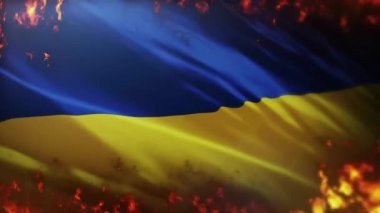 Ukrayna Bayrak Dalgalandırma Canlandırması