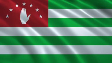 Abhazya Bayrak Dalgalandırma Canlandırması