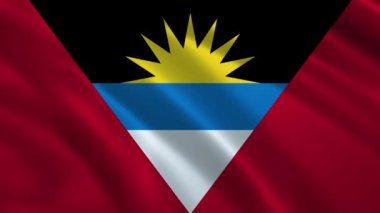Antigua ve Barbuda Bayrak Dalgalama Animasyonu