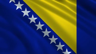Bosna-Hersek Bayrak Dalgalanması Canlandırması