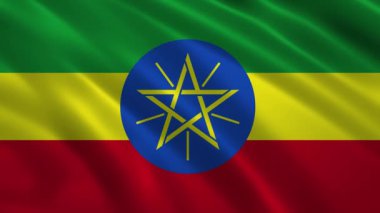 Etiyopya Bayrak Dalgalandırma Canlandırması