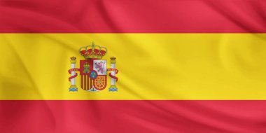 İspanya bayrağı sallayarak Rüzgar