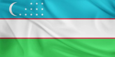 Özbekistan Bayrak Dalgalanması