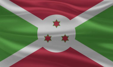 Burundi Bayrak Rüzgarı Yakından Dalgalanıyor