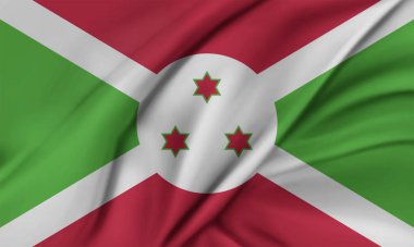 Burundi Bayrak Rüzgarı Yakından Dalgalanıyor