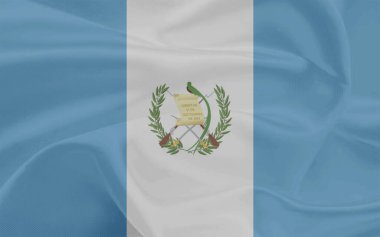 Guatemala Bayrak Rüzgarı Yakından Dalgalanır
